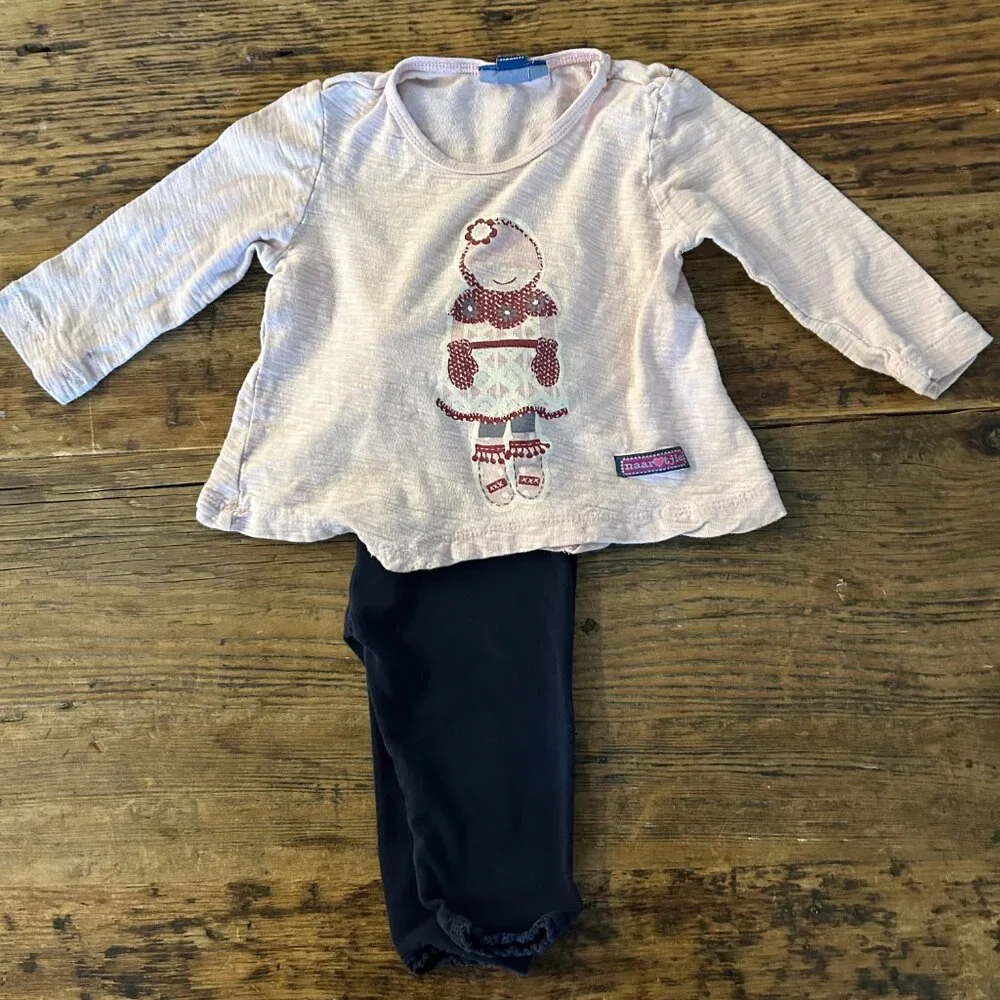 Baby Girl Designer Brands 7 Piece Clothing Bundle size 6-12 Mos.